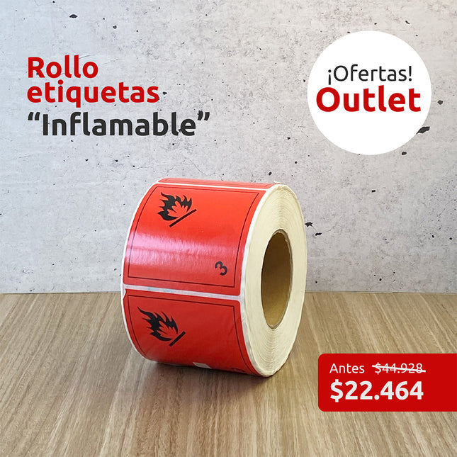 OUTLET - Etiquetas "Inflamable Mediana" (7315929530577)