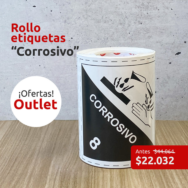 OUTLET - Etiquetas "Corrosivo" (7315937427665)