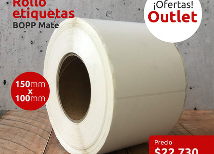 OUTLET - Etiquetas BOPP Mate 150mm x 100mm (7318207430865)