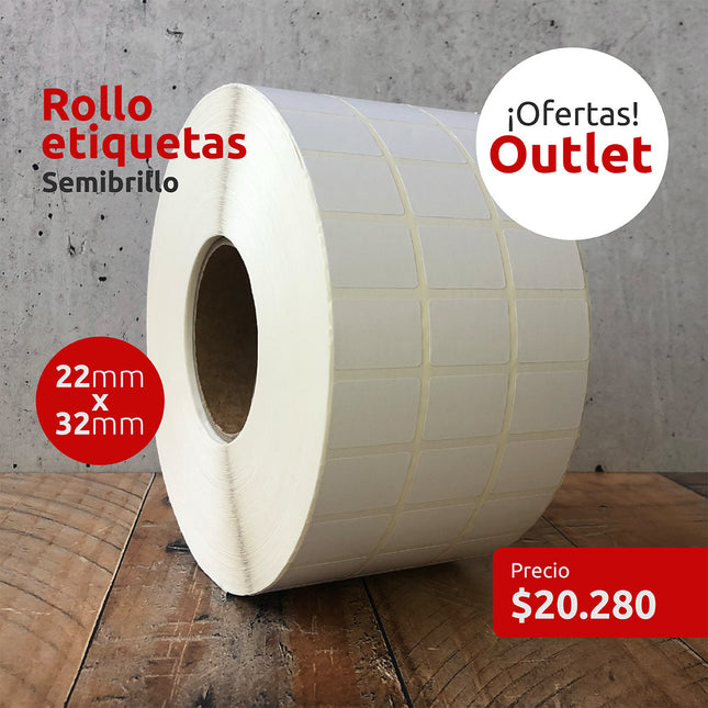 OUTLET - Etiquetas Semibrillo 22mm x 32mm (7318207987921)