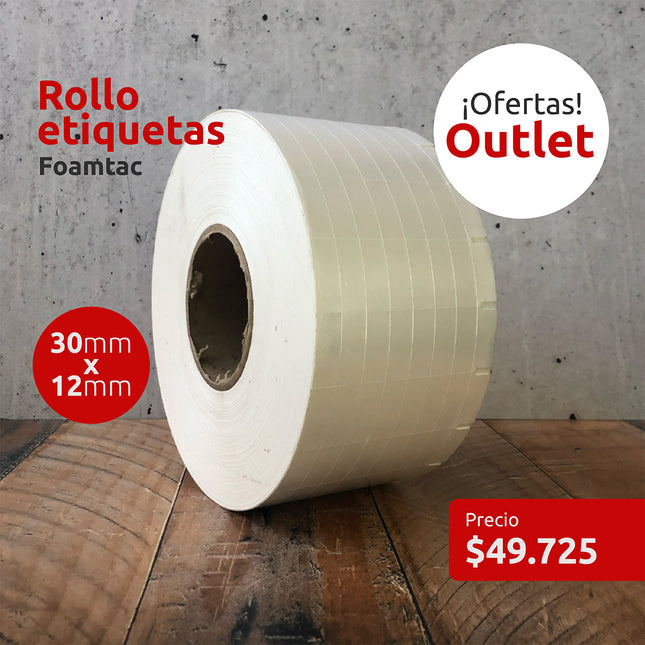 OUTLET - Etiquetas Foamtac 30mm x 12mm (7318208053457)