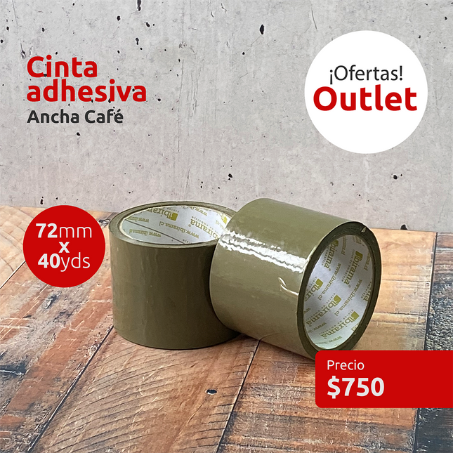 OUTLET - Cinta adhesiva Café 72mm (7326491705553)