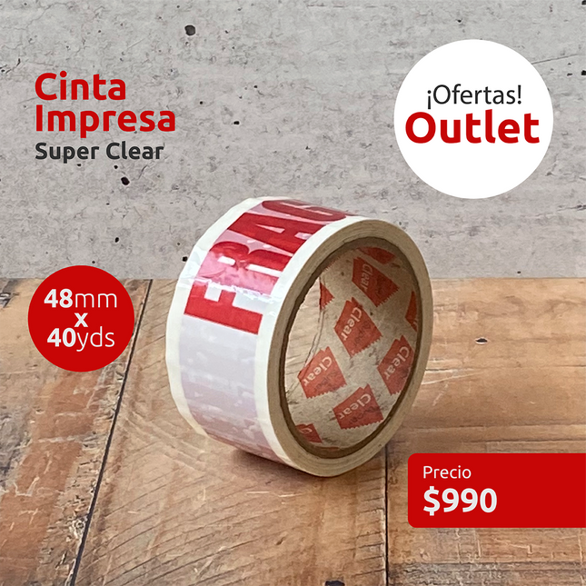 OUTLET - Cinta impresa "Frágil" (7326765940945)