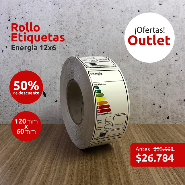 OUTLET - Rollo de etiquetas "Eficiencia Energetica" (7326770856145)