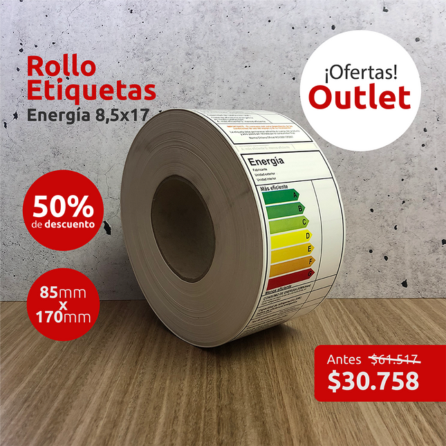 OUTLET - Rollo de etiquetas "Eficiencia Energetica" (7326770856145)